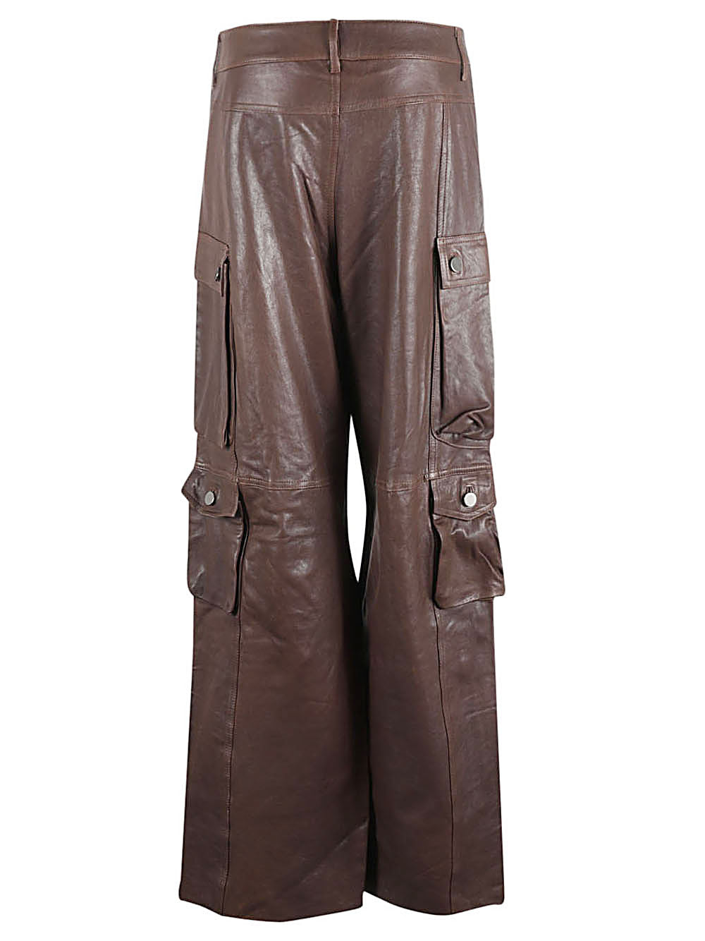 Leather cargo pants