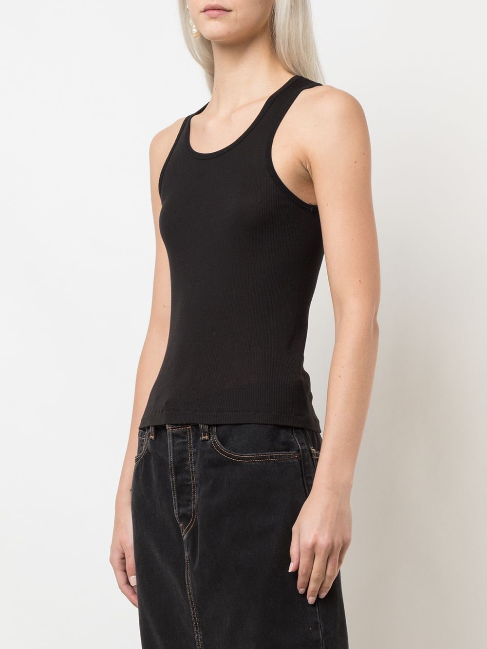 Ribbed cotton tank top