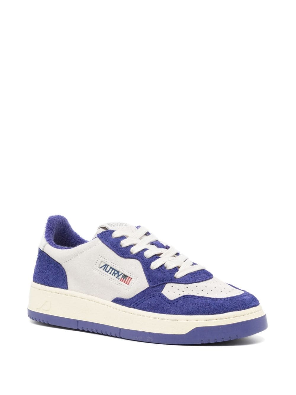 Medalist low leather and suede sneakers