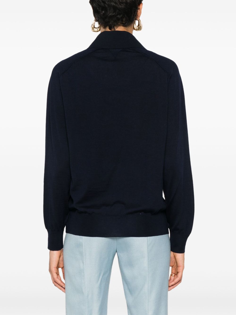 Wool polo shirt