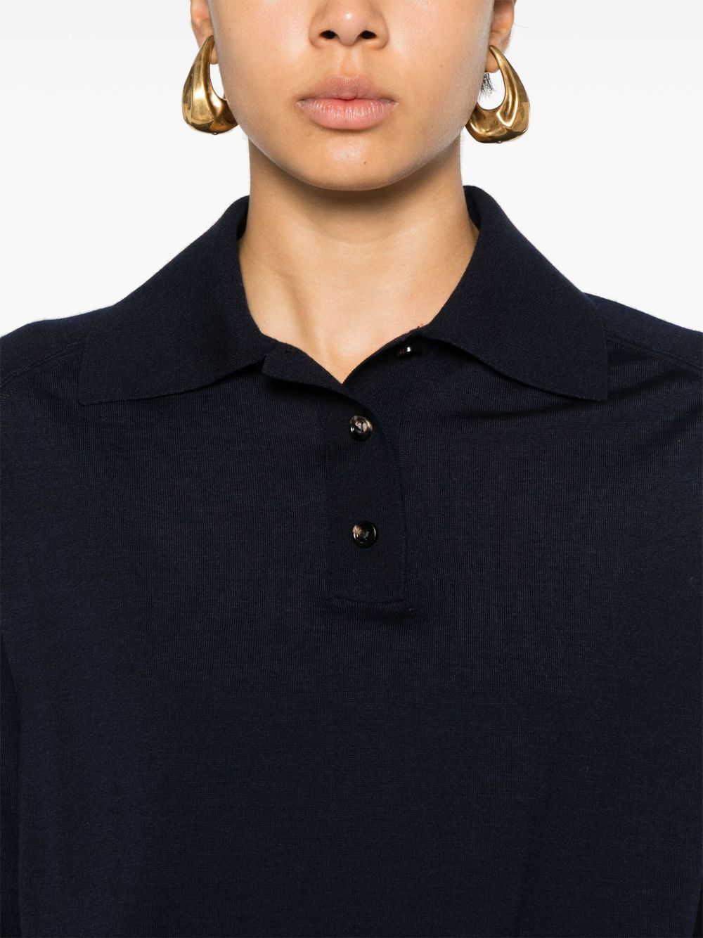 Wool polo shirt