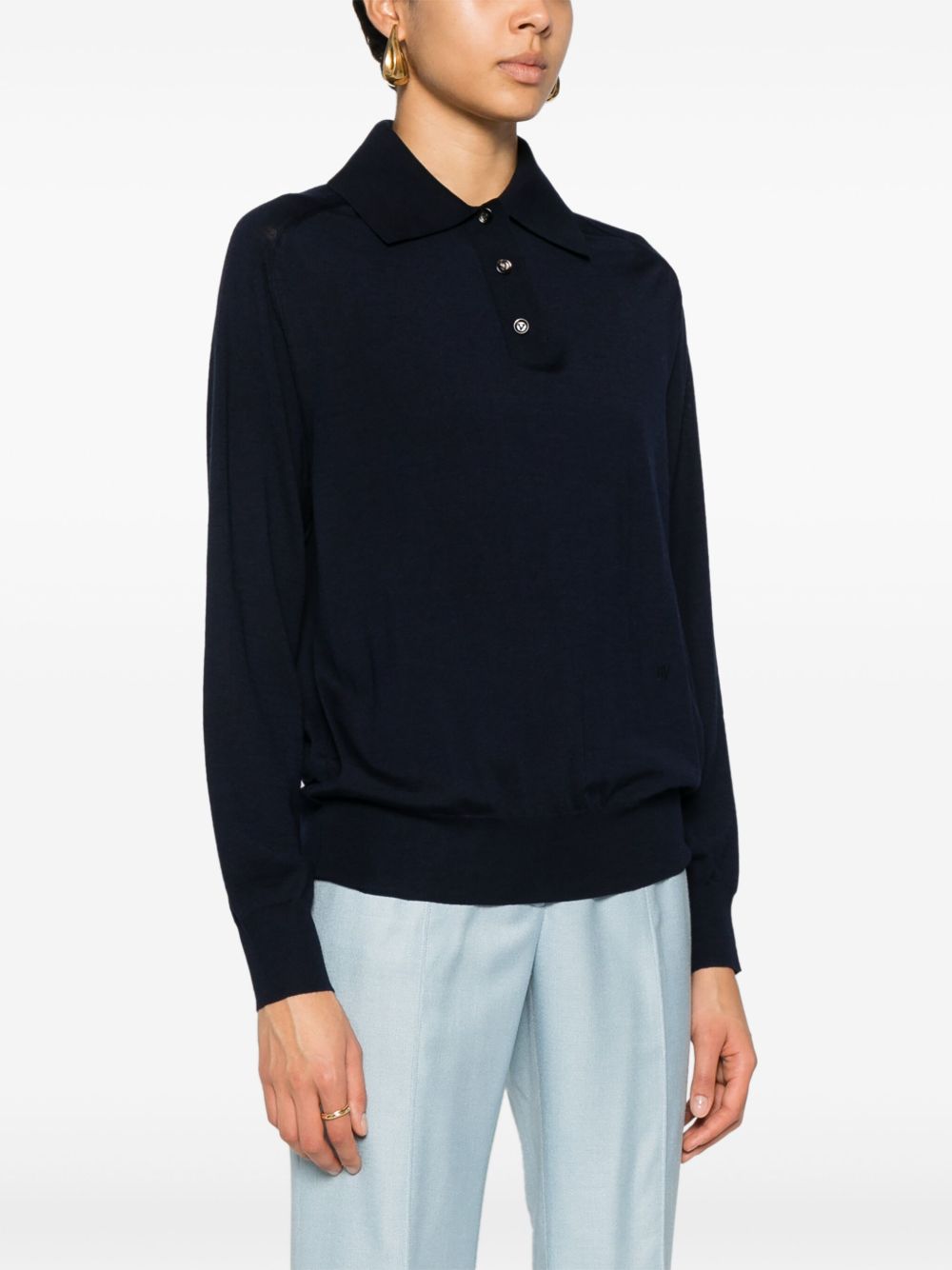 Wool polo shirt