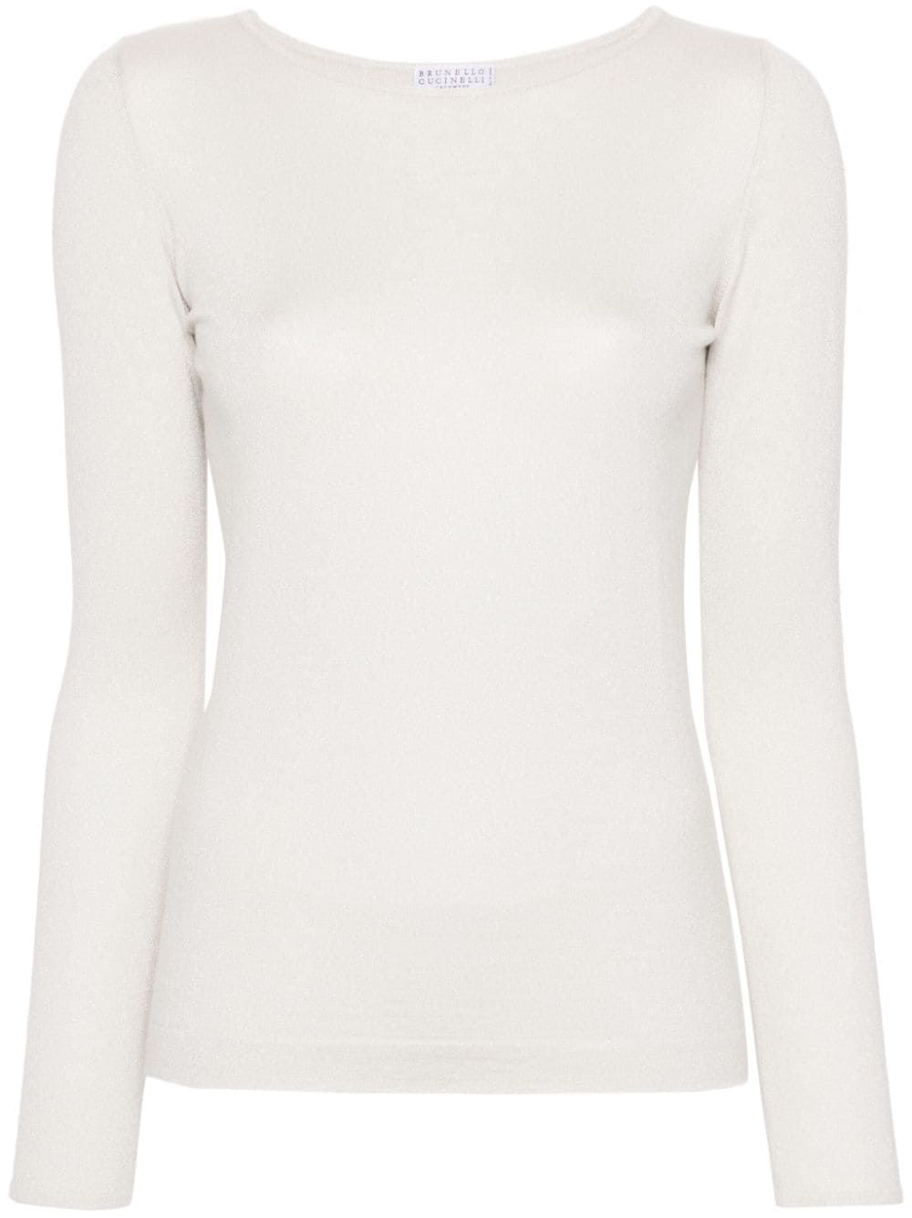 Cashmere and silk blend boatneck sweater