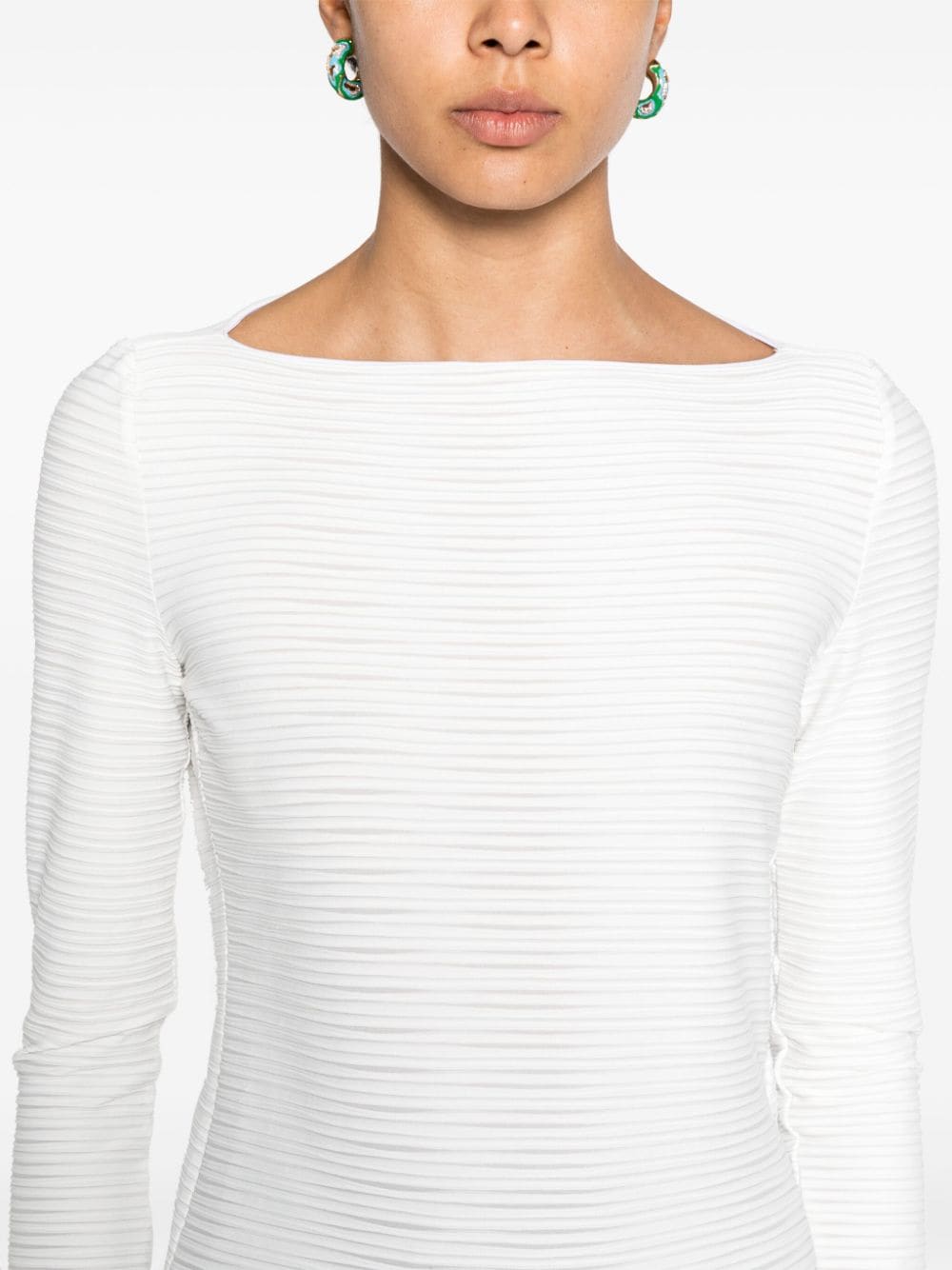 Striped crewneck sweater