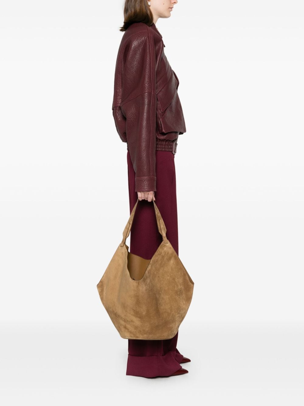 Lotus medium leather shoulder bag