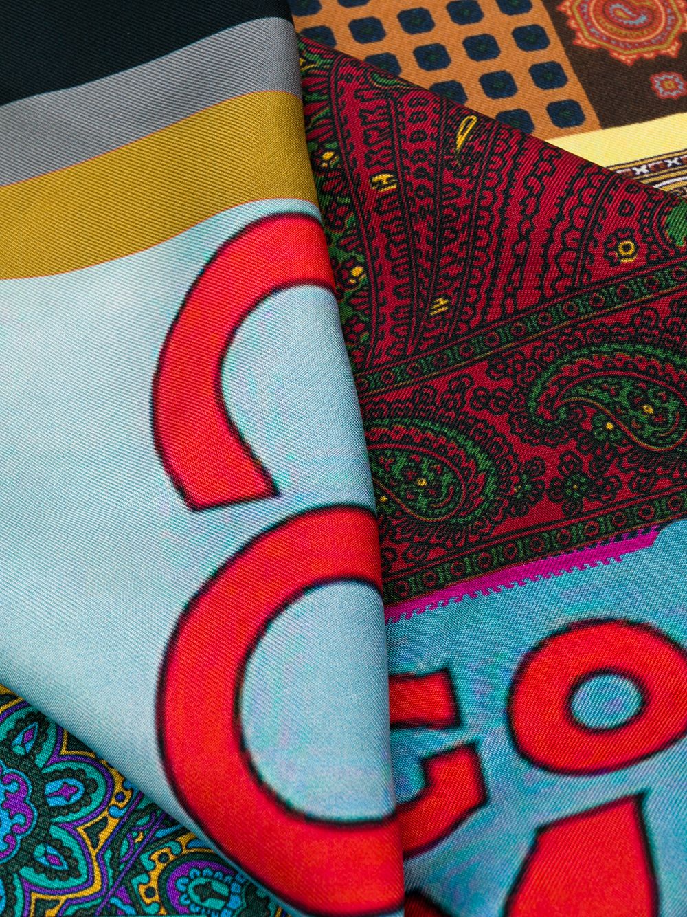 Lago di como printed silk scarf