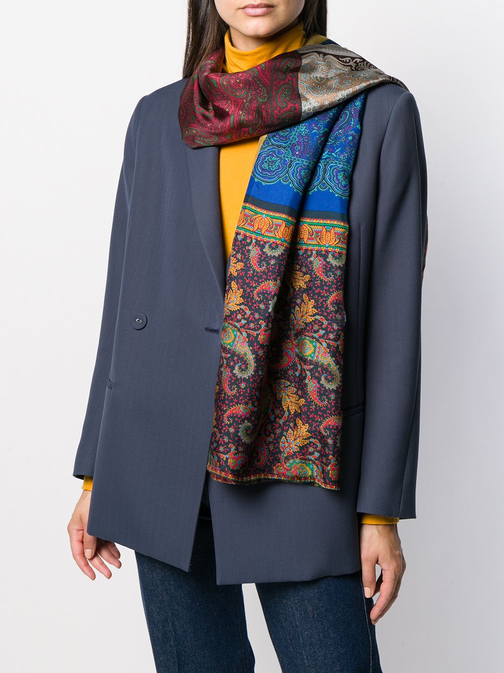 Lago di como printed silk scarf