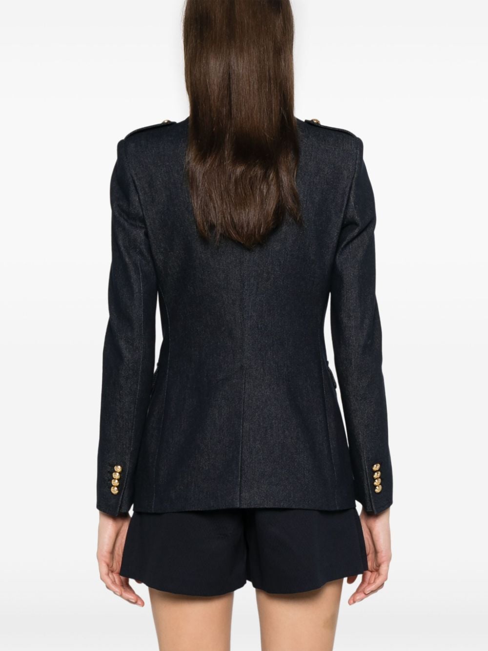 Heather wool double-breasted jacket