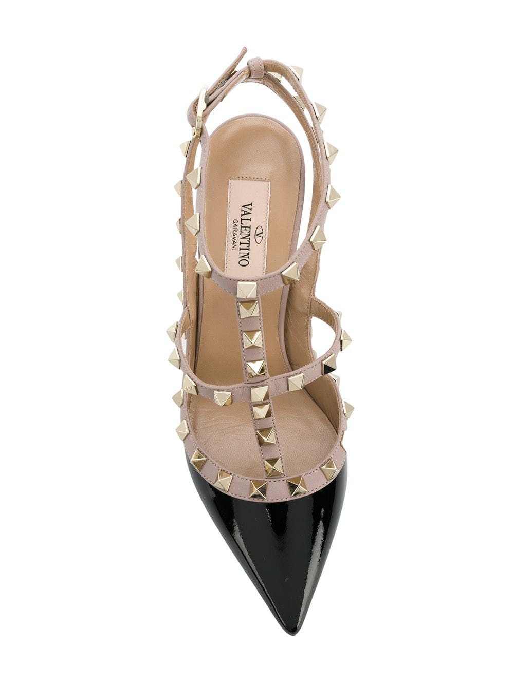 Rockstud leather pumps