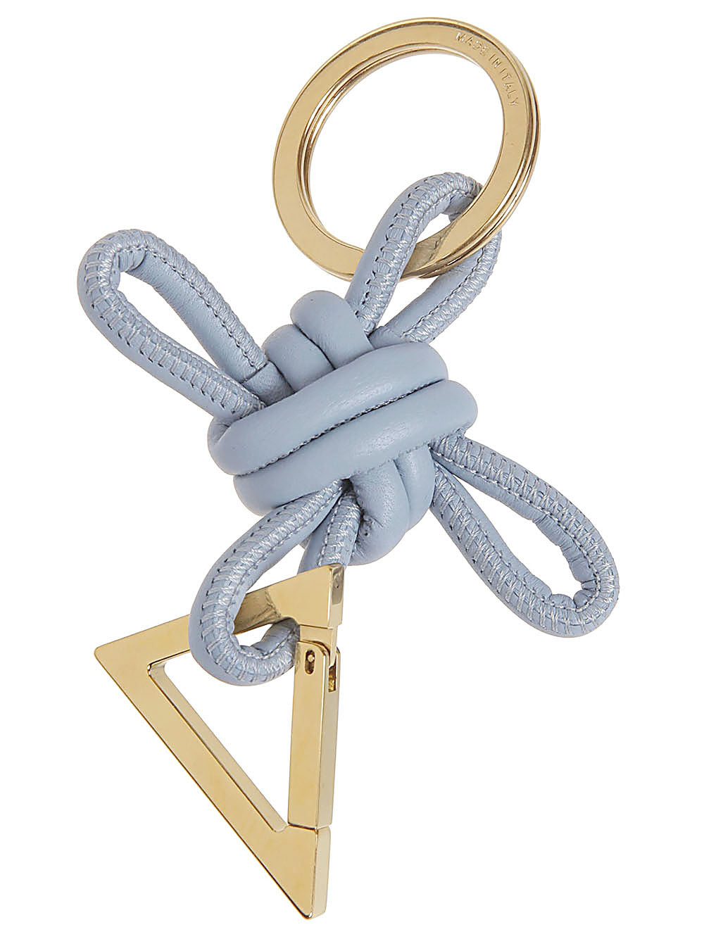 Triangle leather key ring
