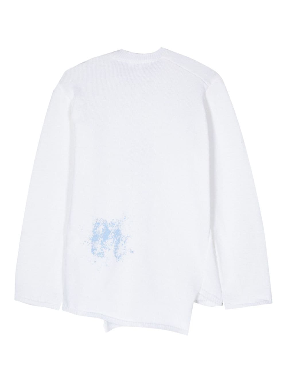 Printed asymmetric blouse