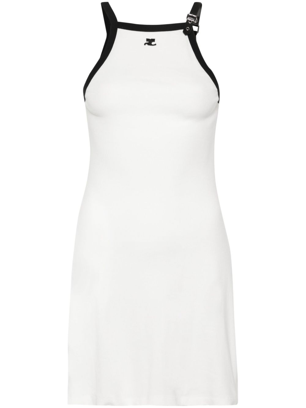 Buckle contrast short dress