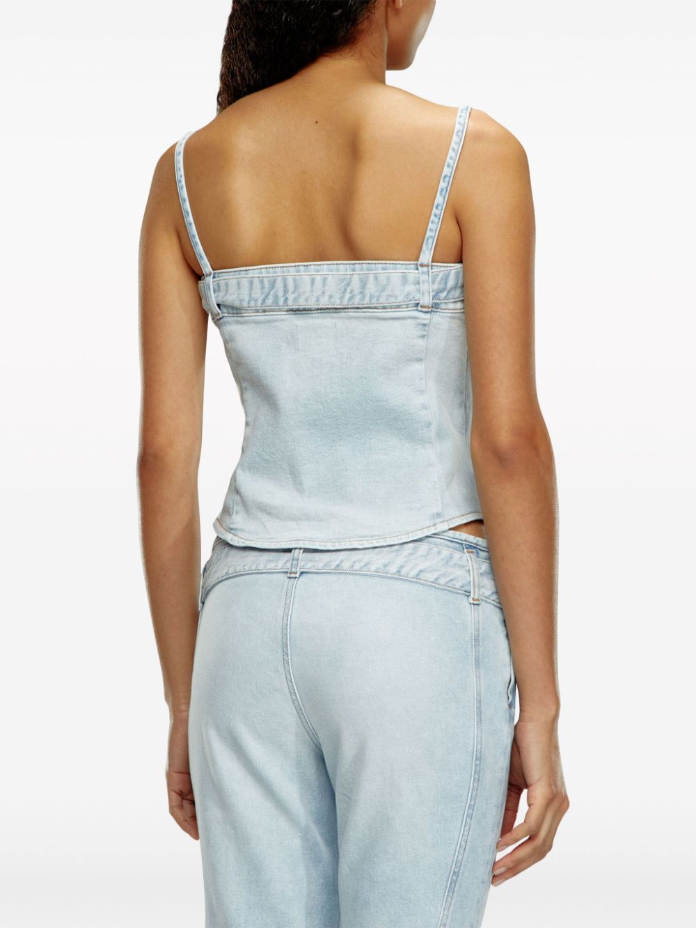 Logo denim top