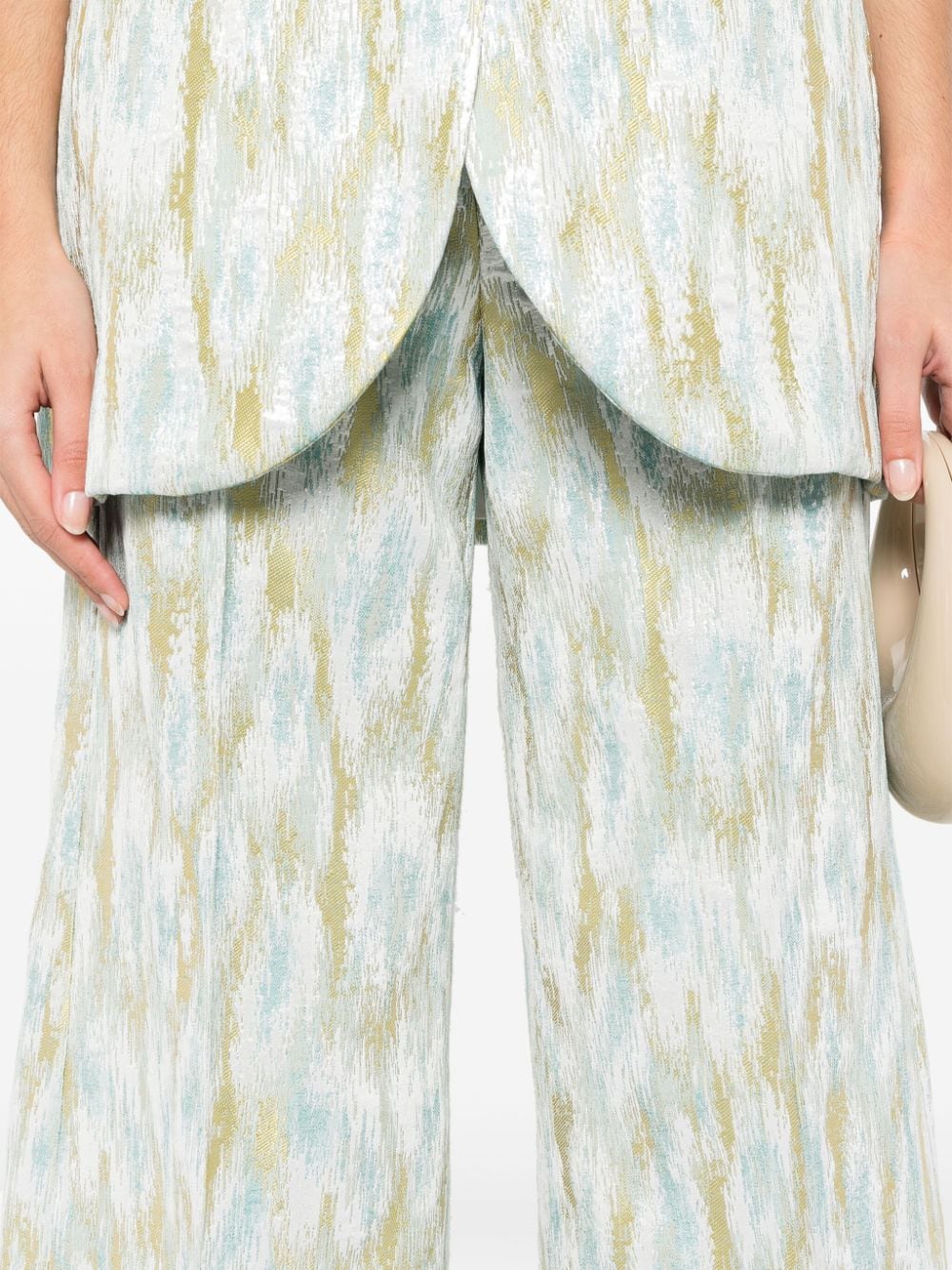 Printed cropped trousers