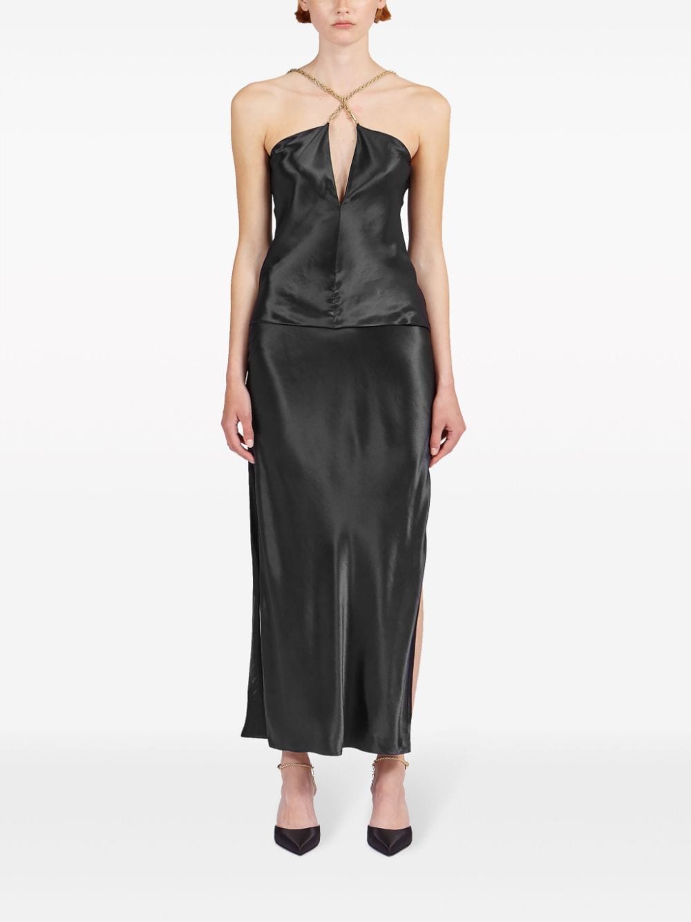 Satin sleeveless top