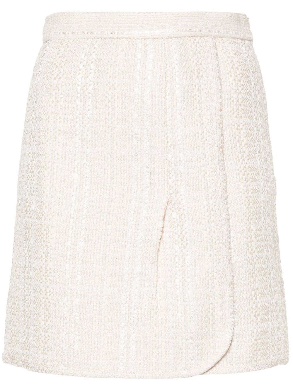 Cotton blend wrapped skirt