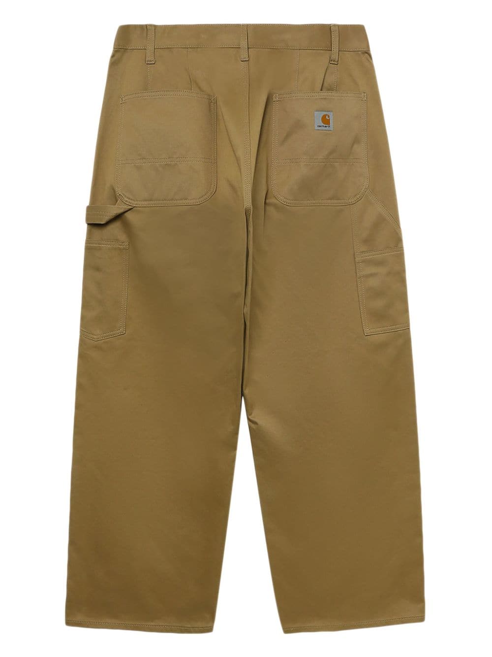Wide leg cotton trousers