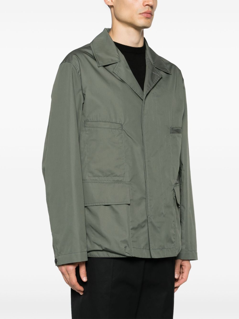 Cotton blend multipocket overshirt