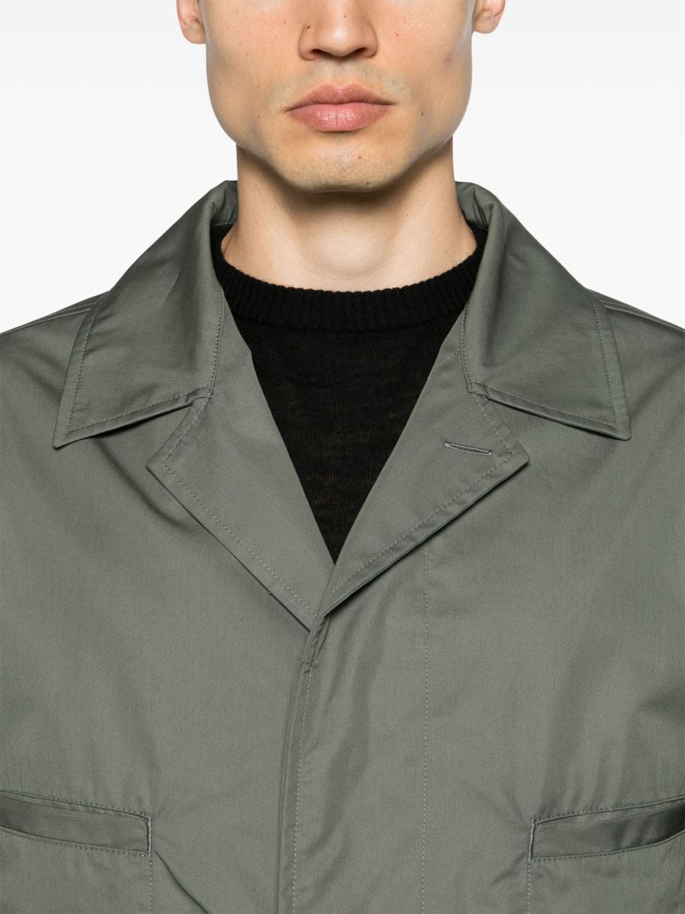 Cotton blend multipocket overshirt