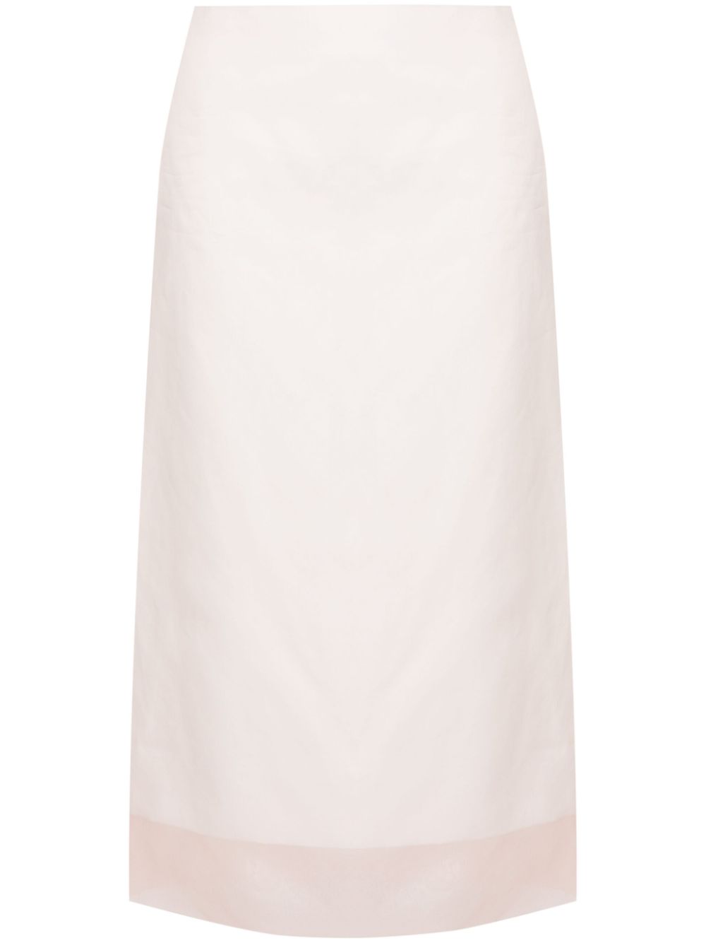 Silk midi skirt