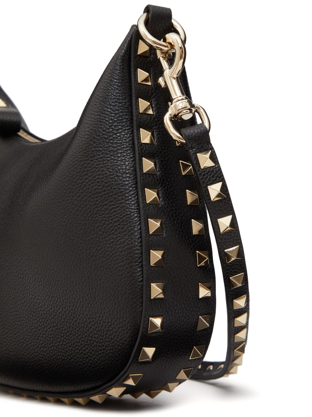 Rockstud small leather hobo bag