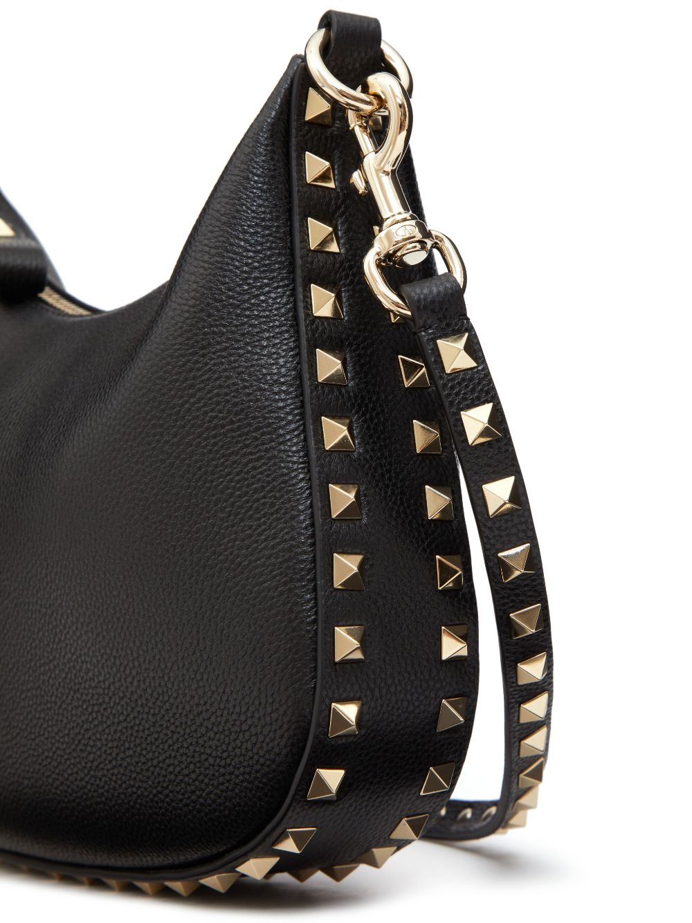 Rockstud small leather hobo bag