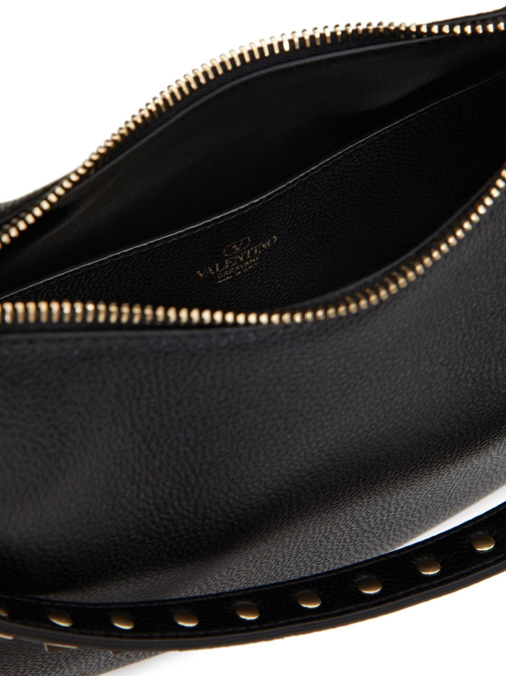 Rockstud small leather hobo bag