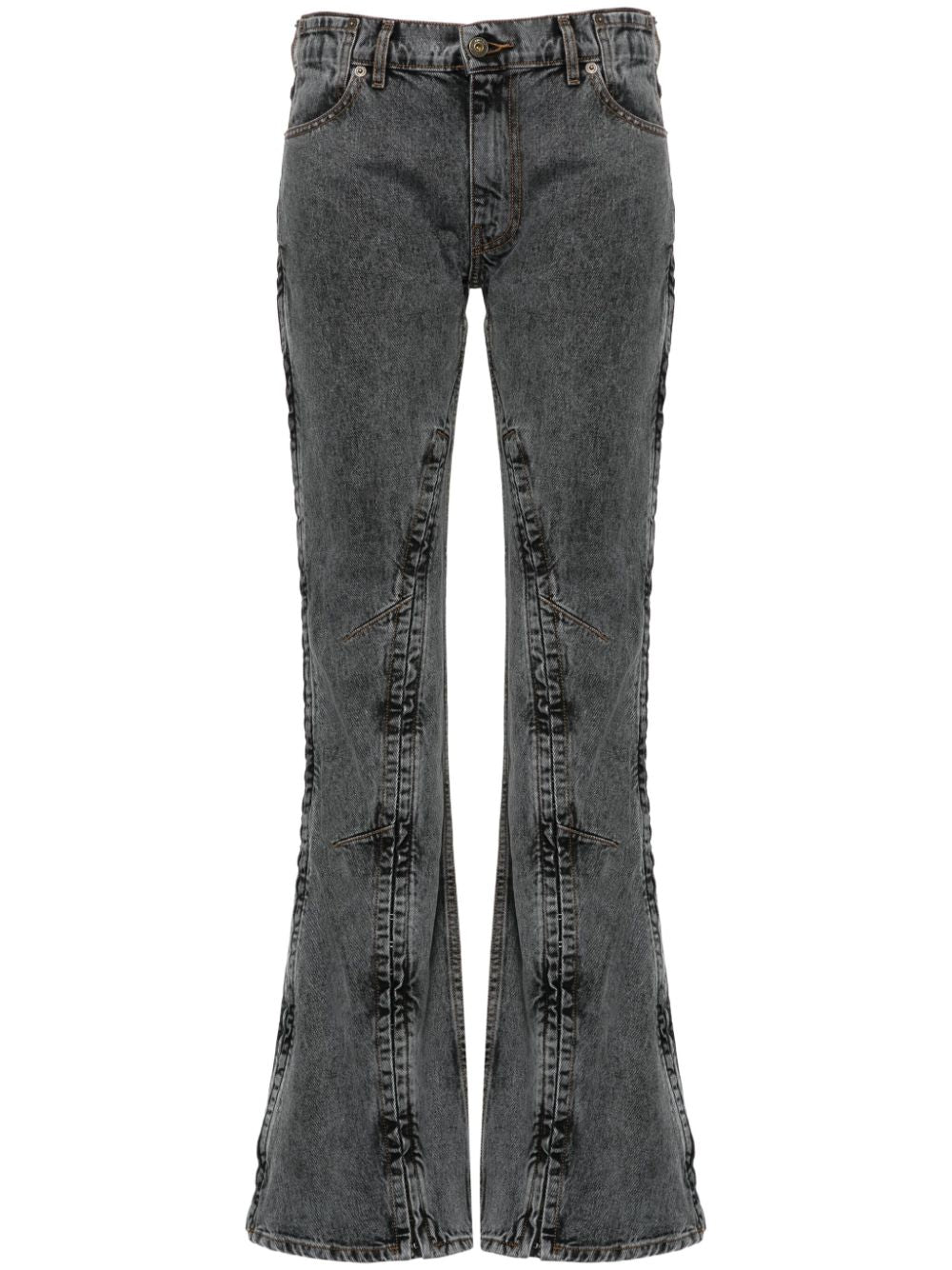 Evergreen hook and eye slim denim jeans