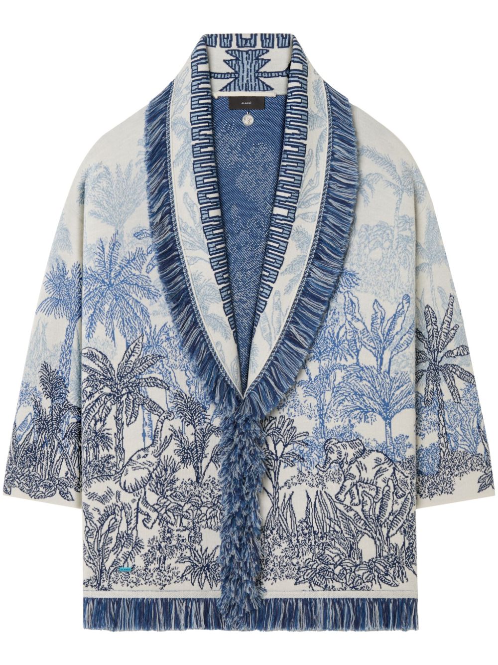 Jungle toile de jouy wool blend cardigan