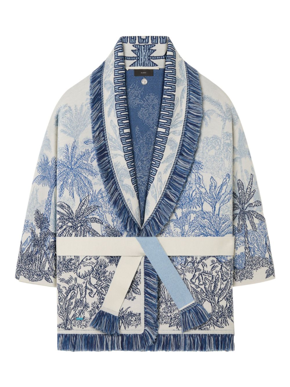 Jungle toile de jouy wool blend cardigan
