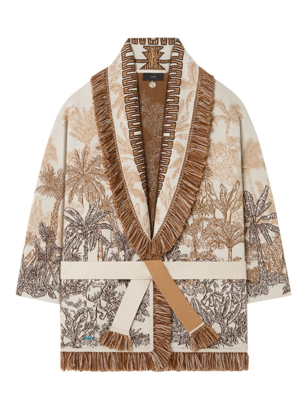 Jungle toile de jouy wool blend cardigan