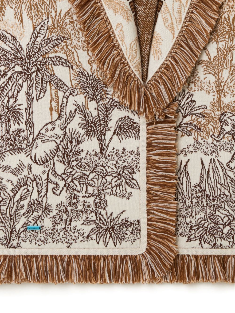 Jungle toile de jouy wool blend cardigan