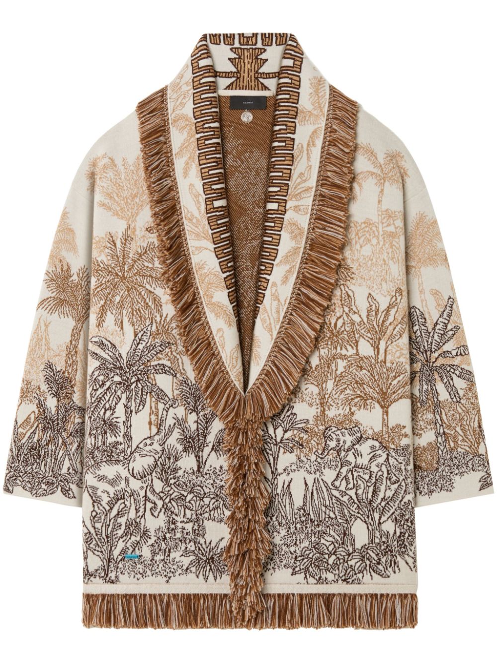 Jungle toile de jouy wool blend cardigan