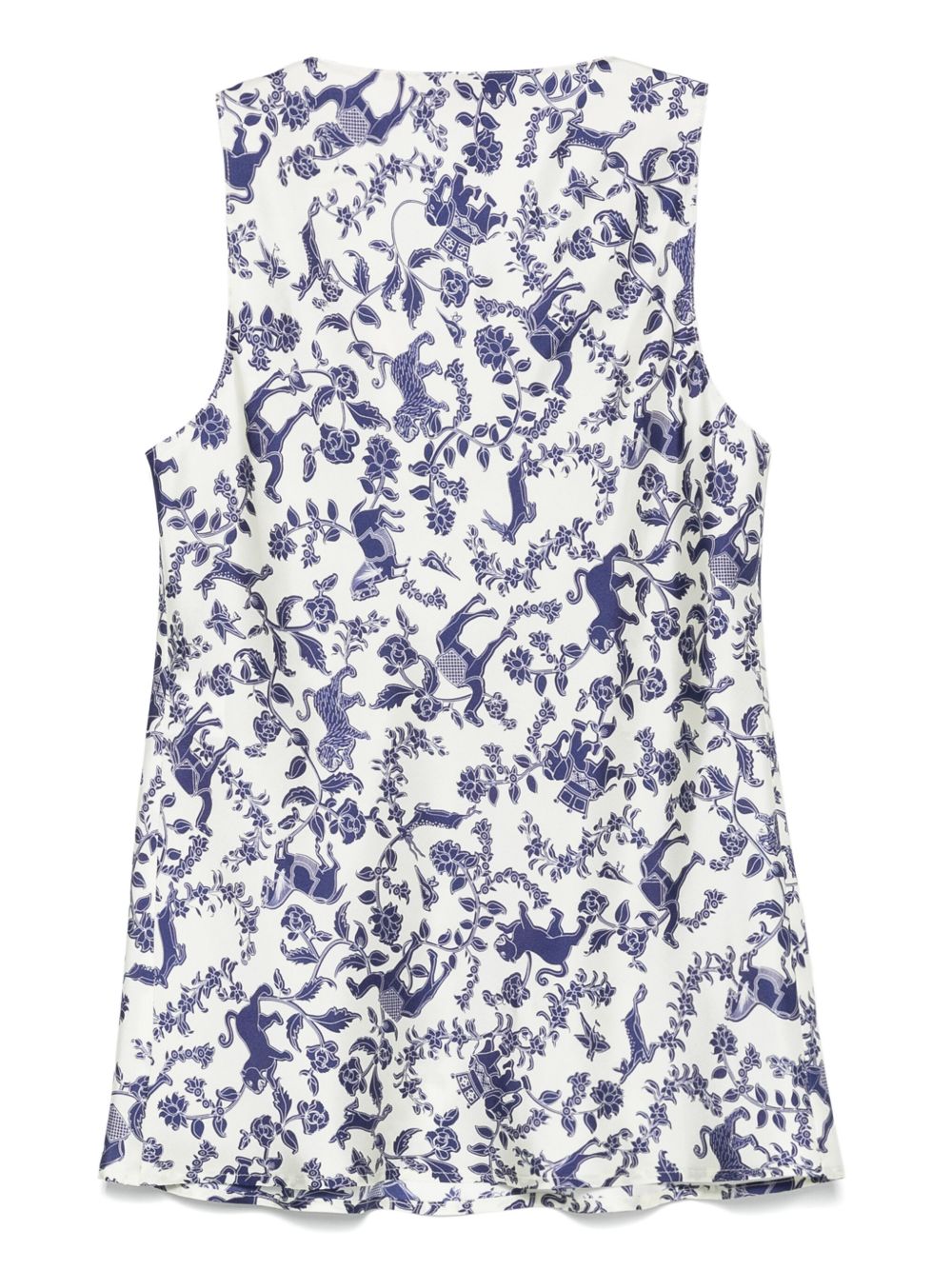 Printed silk top