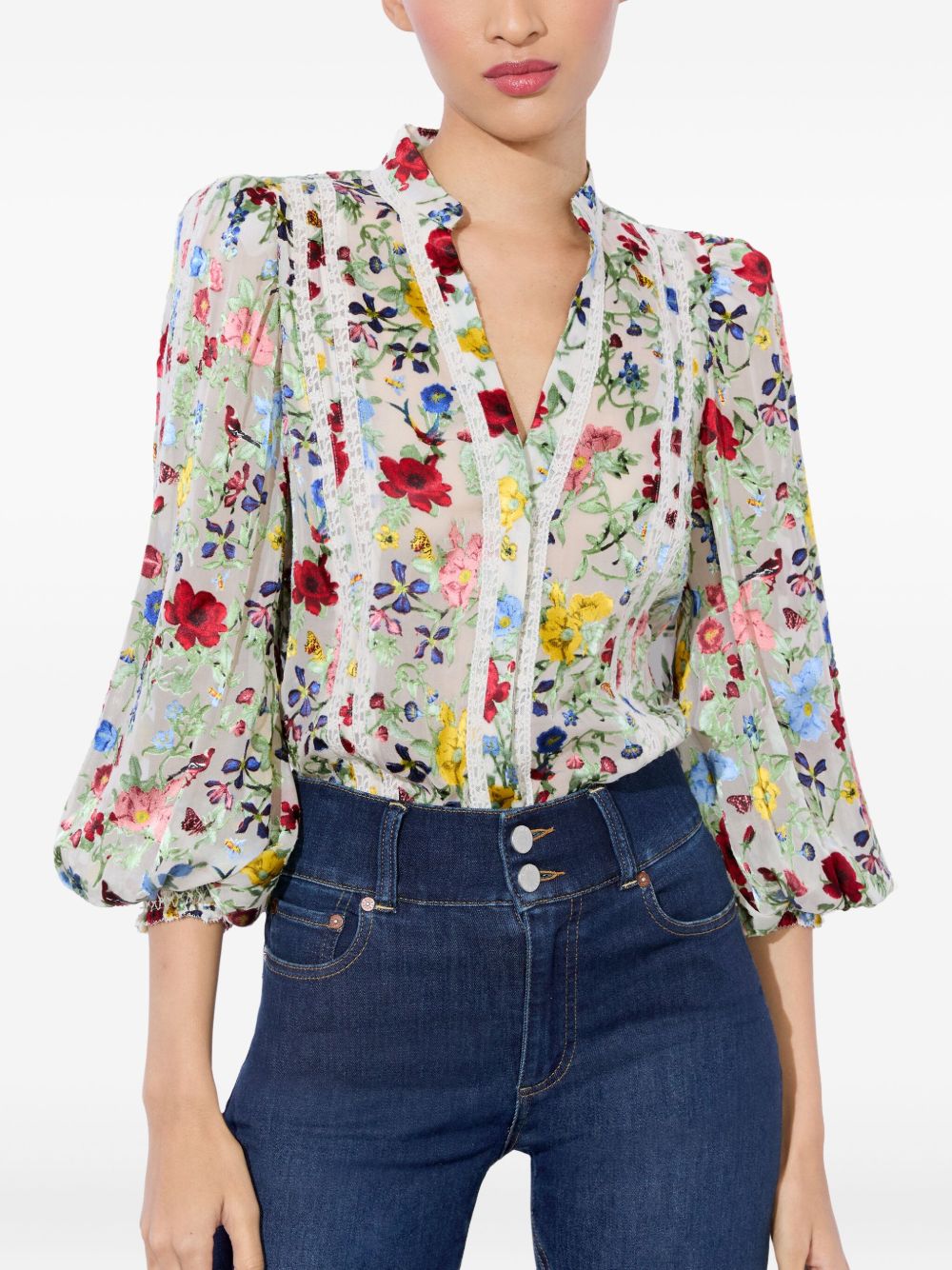 Arlette silk blend blouse