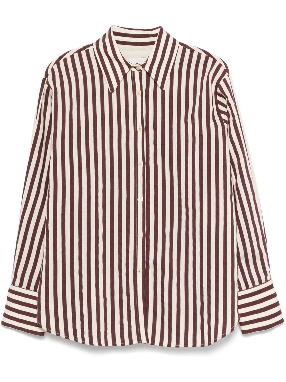 Cotton blend striped shirt