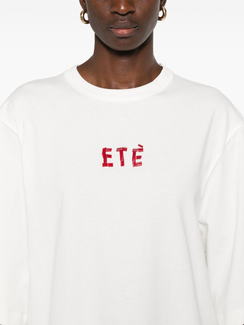 Embroidered cotton t-shirt