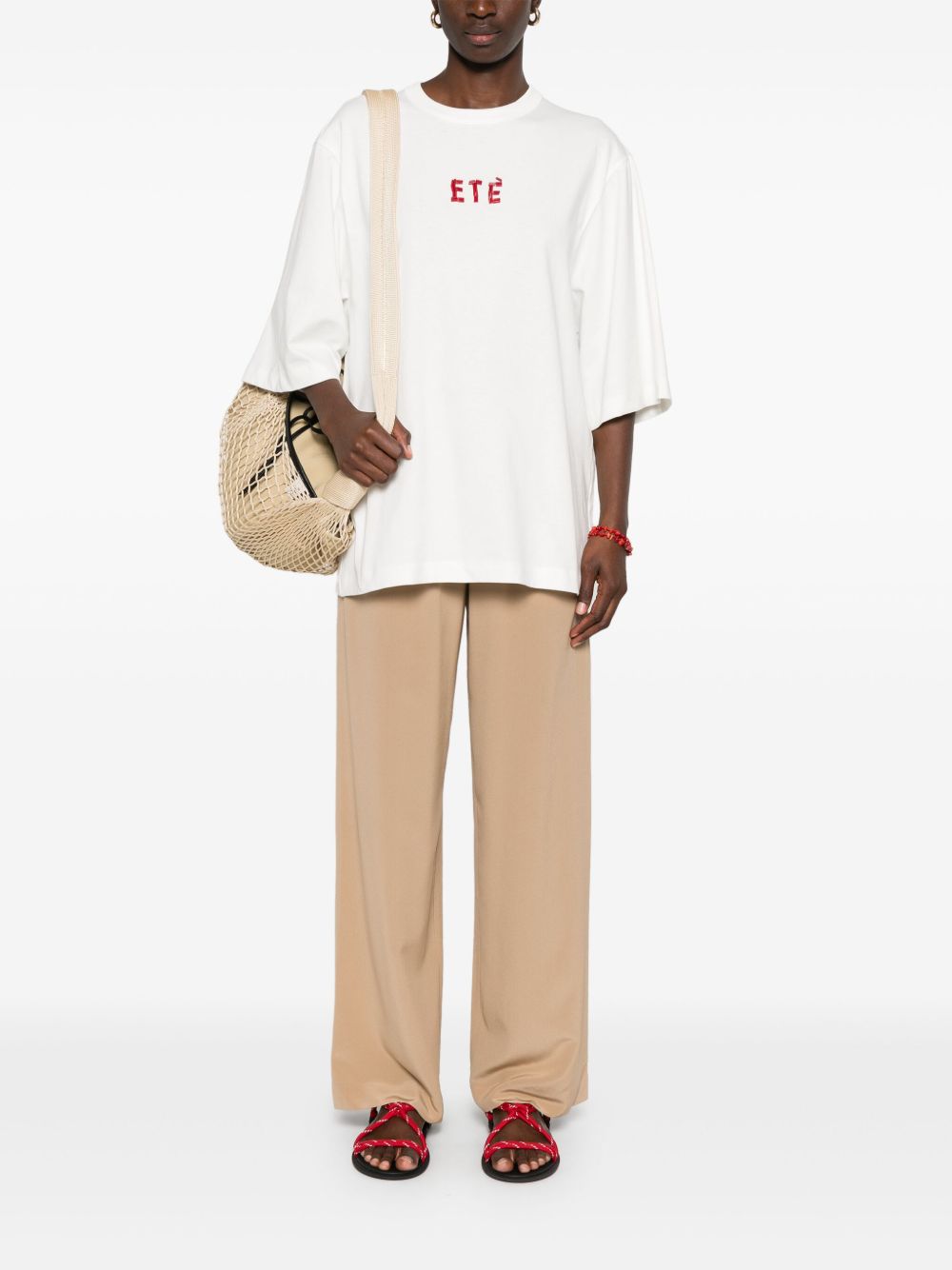 Embroidered cotton t-shirt