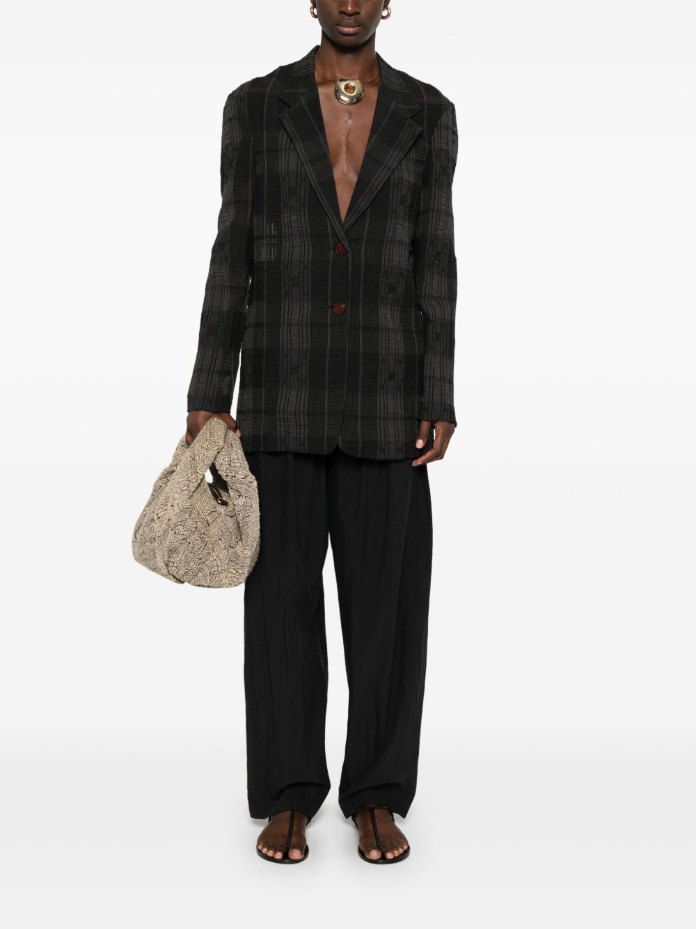 Single-breasted blazer jacket