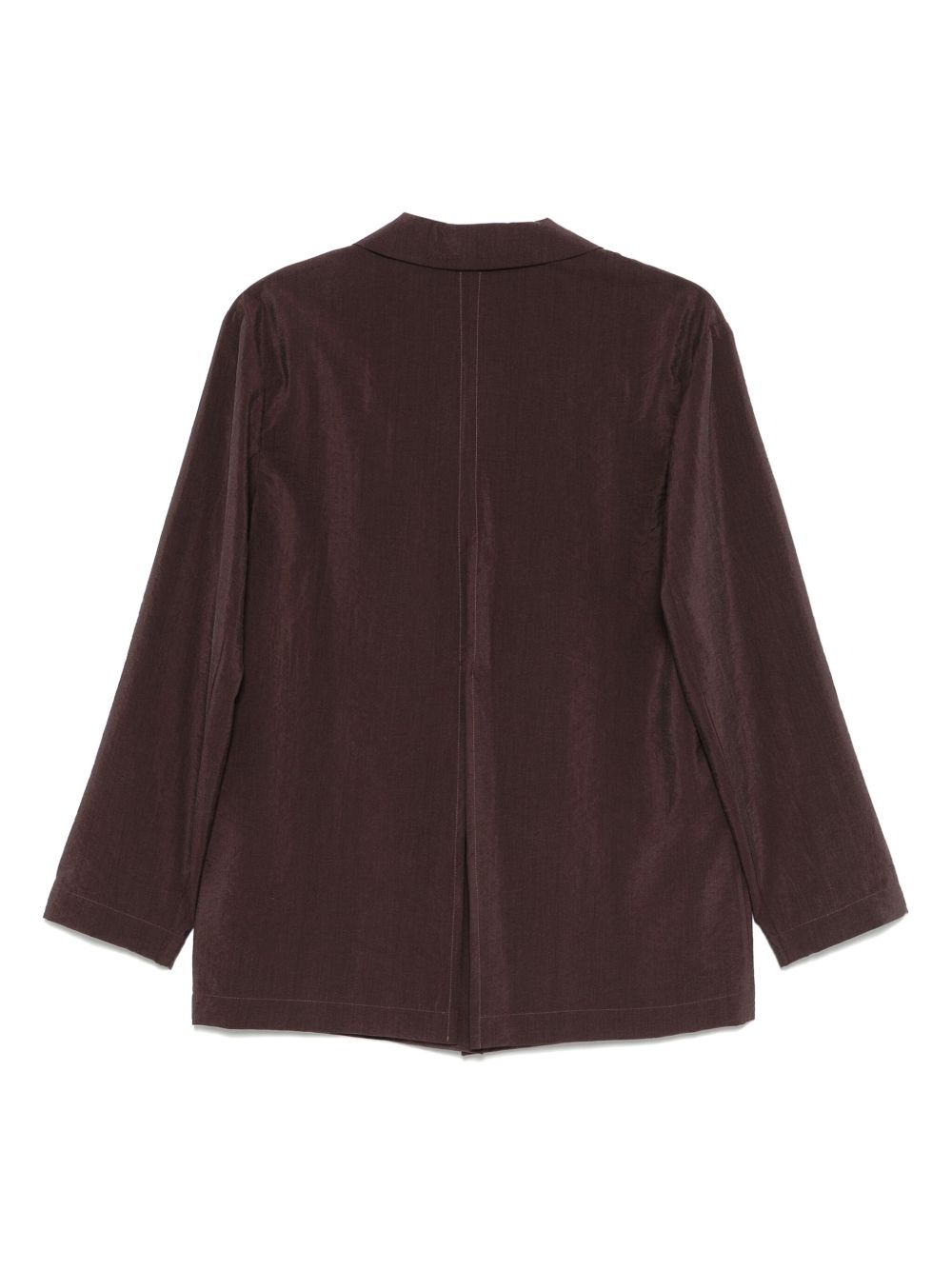 Silk blend single-breasted blazer jacket