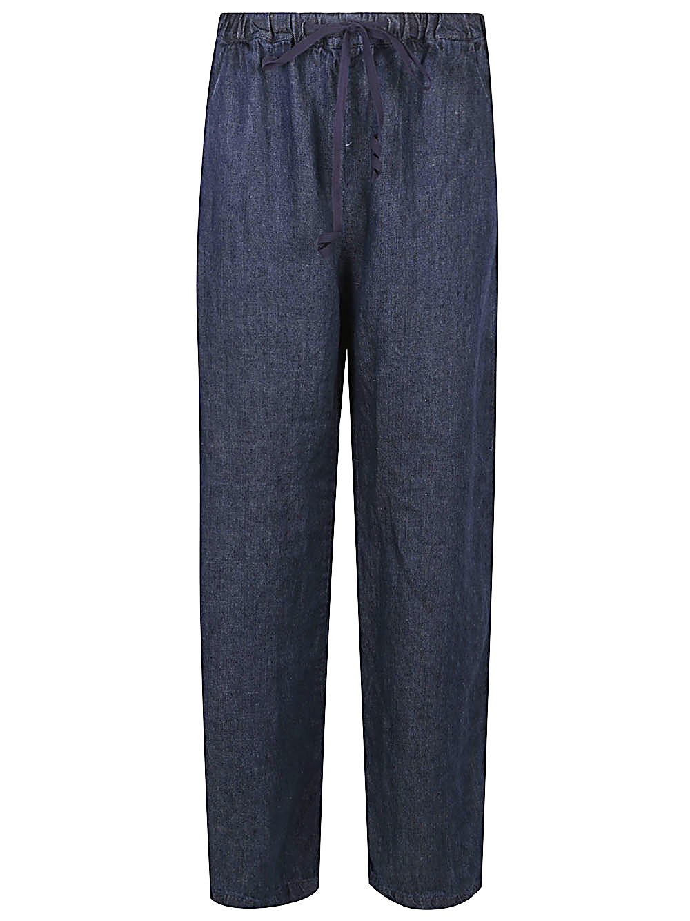 Linen striagh-leg trousers