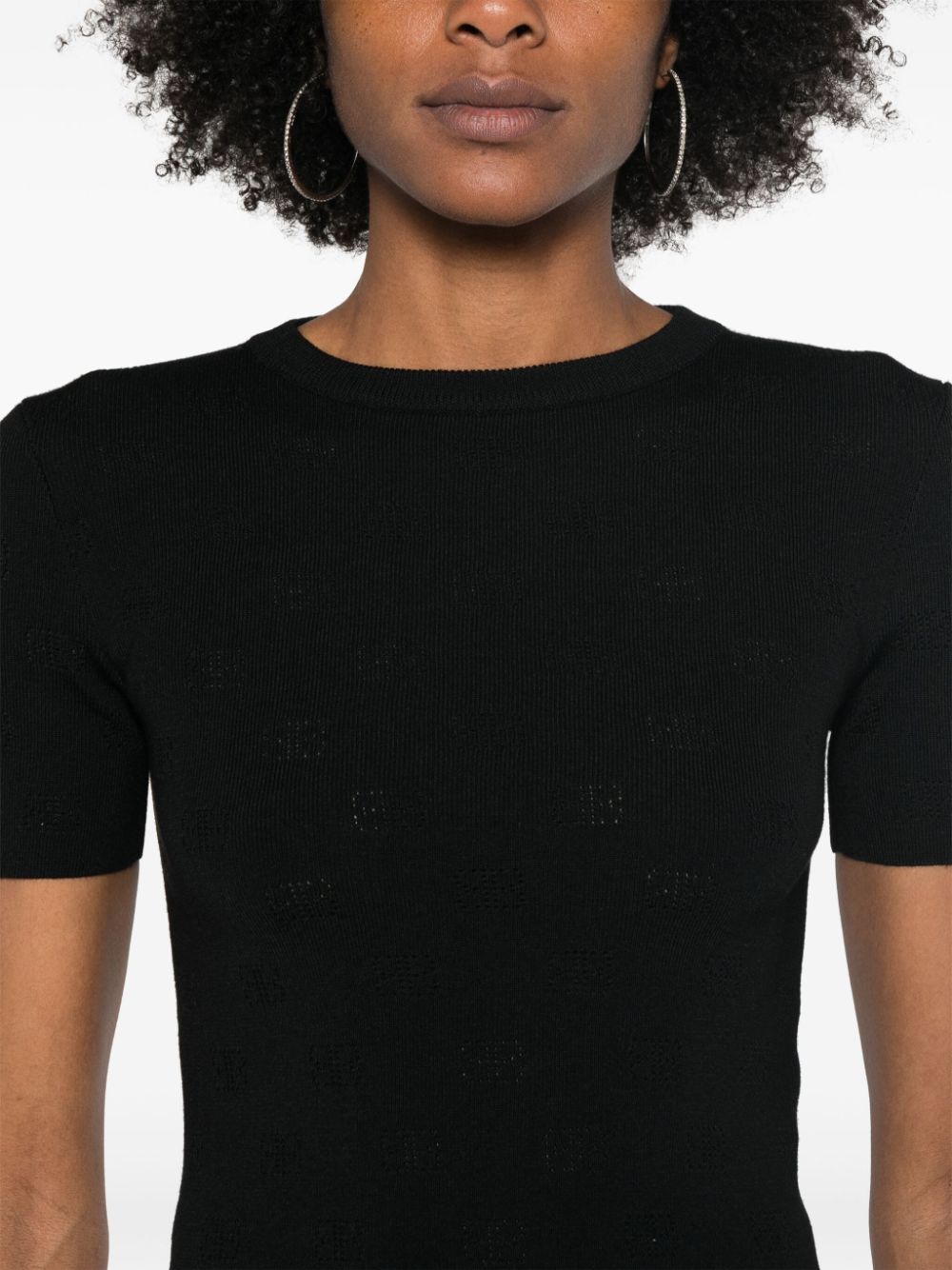 Open-knit wool top