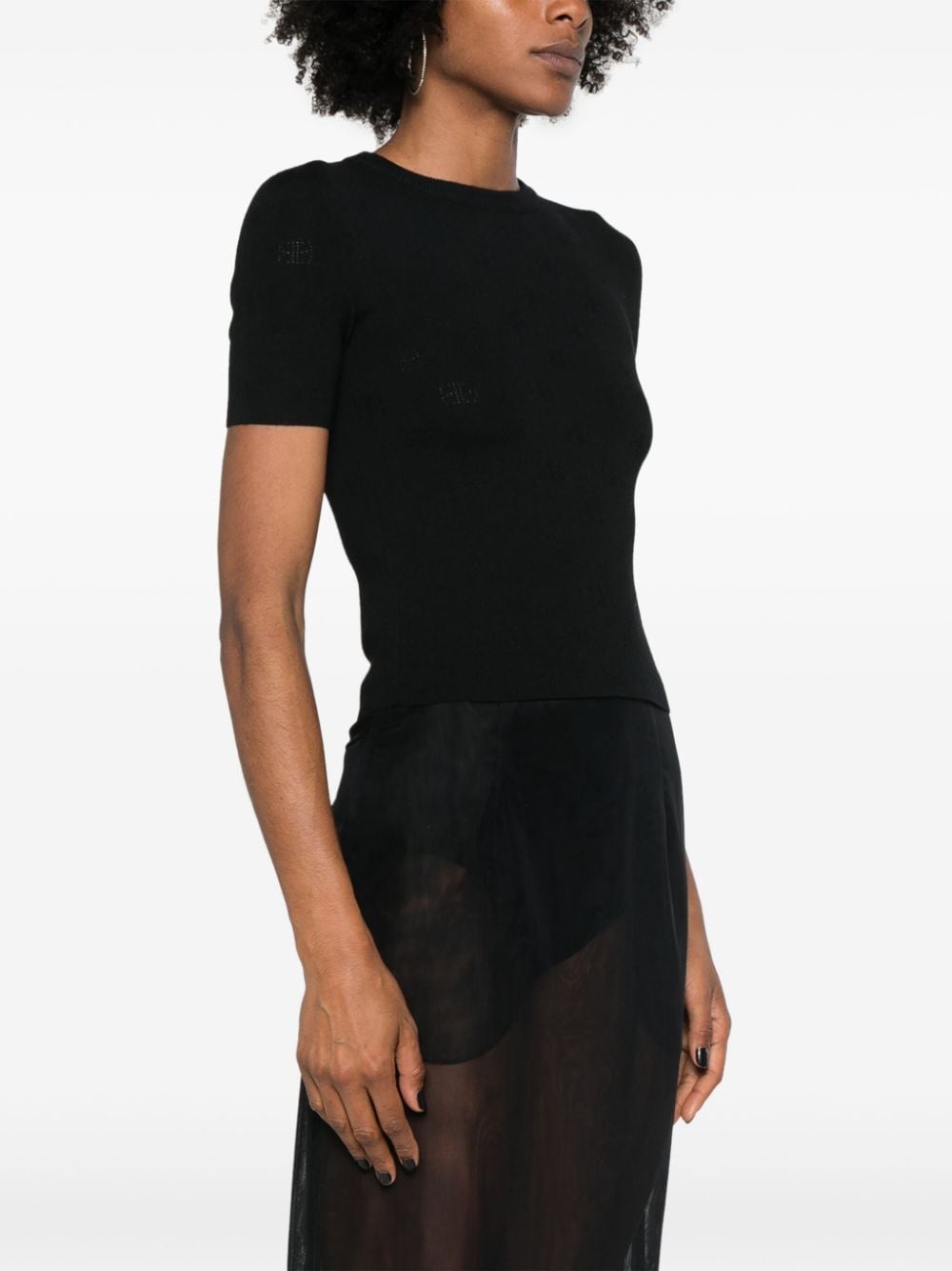 Open-knit wool top