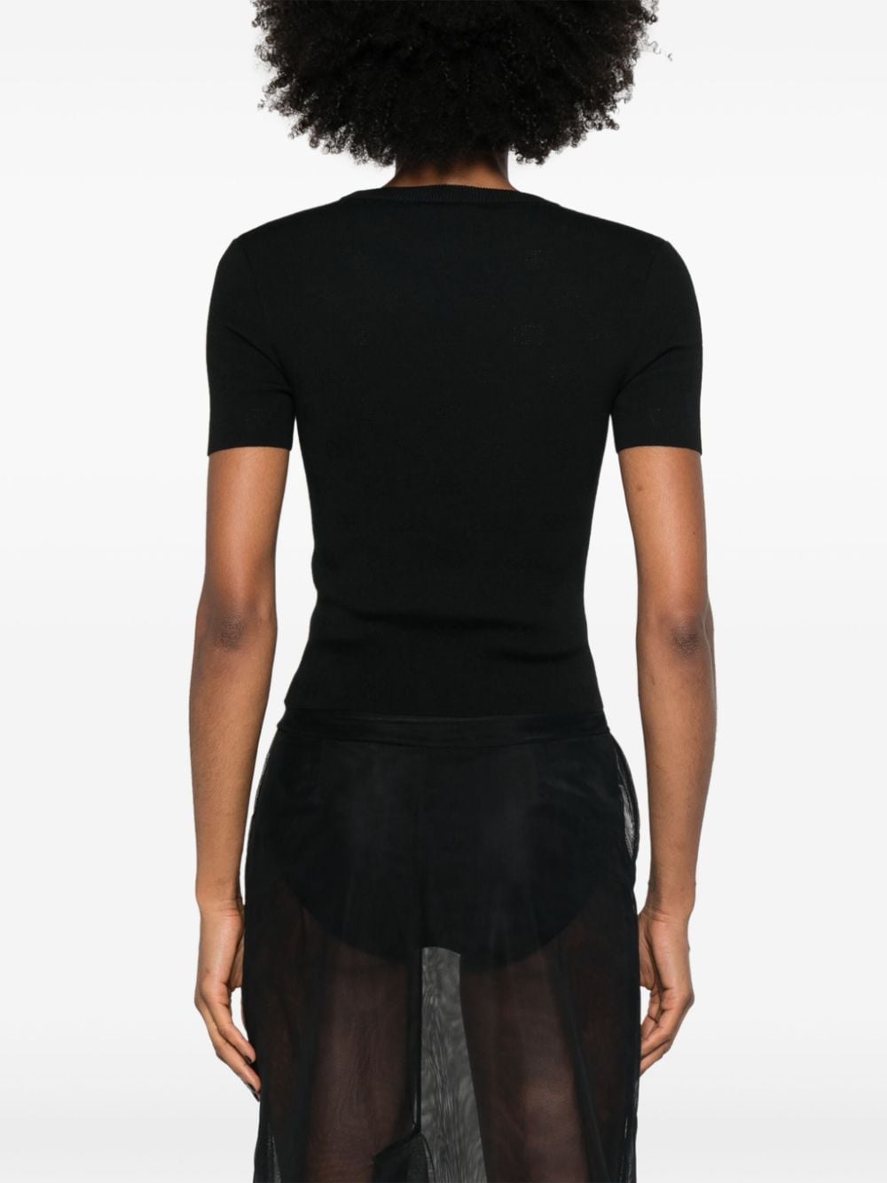 Open-knit wool top