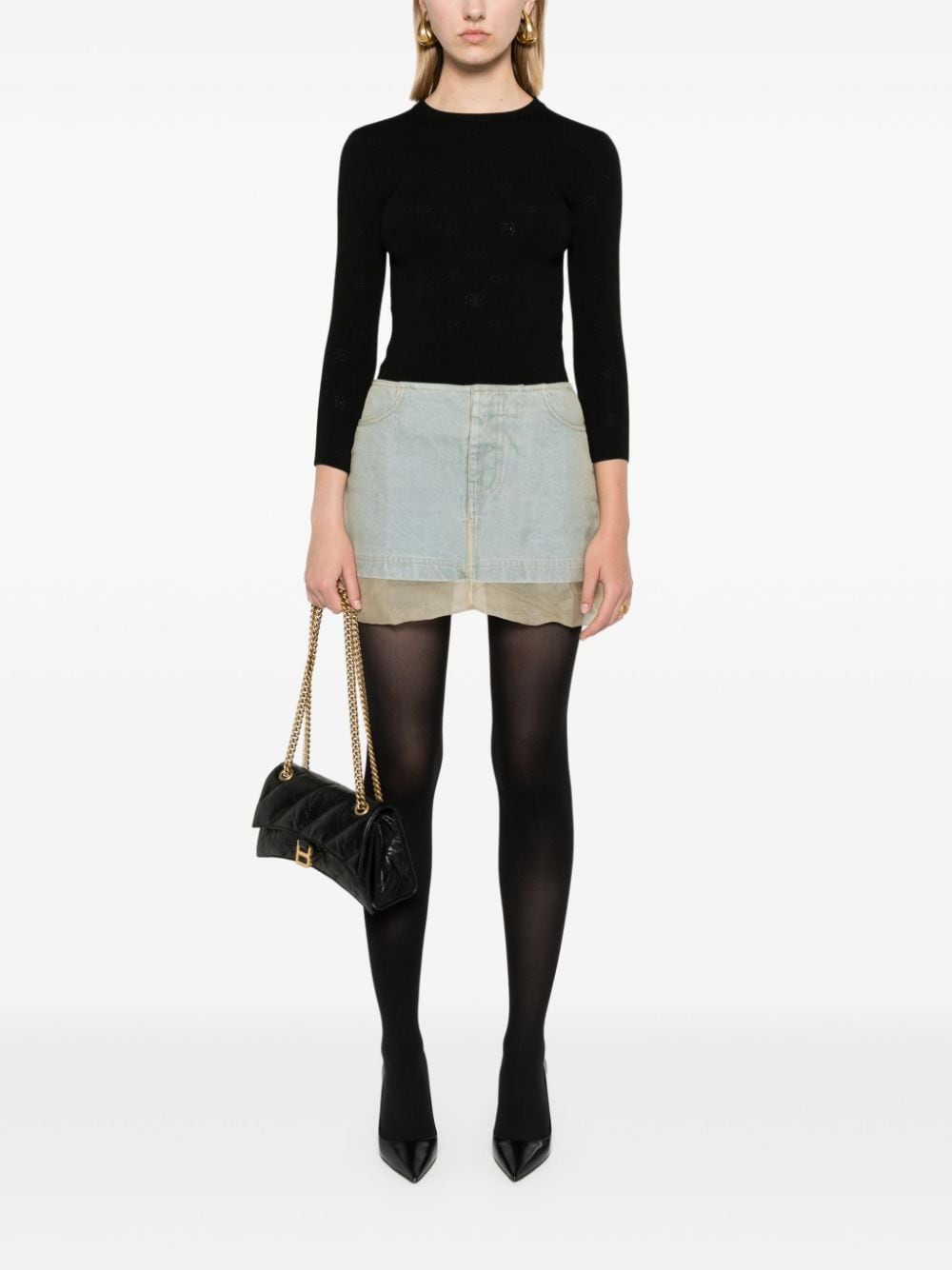 Open-knit wool top