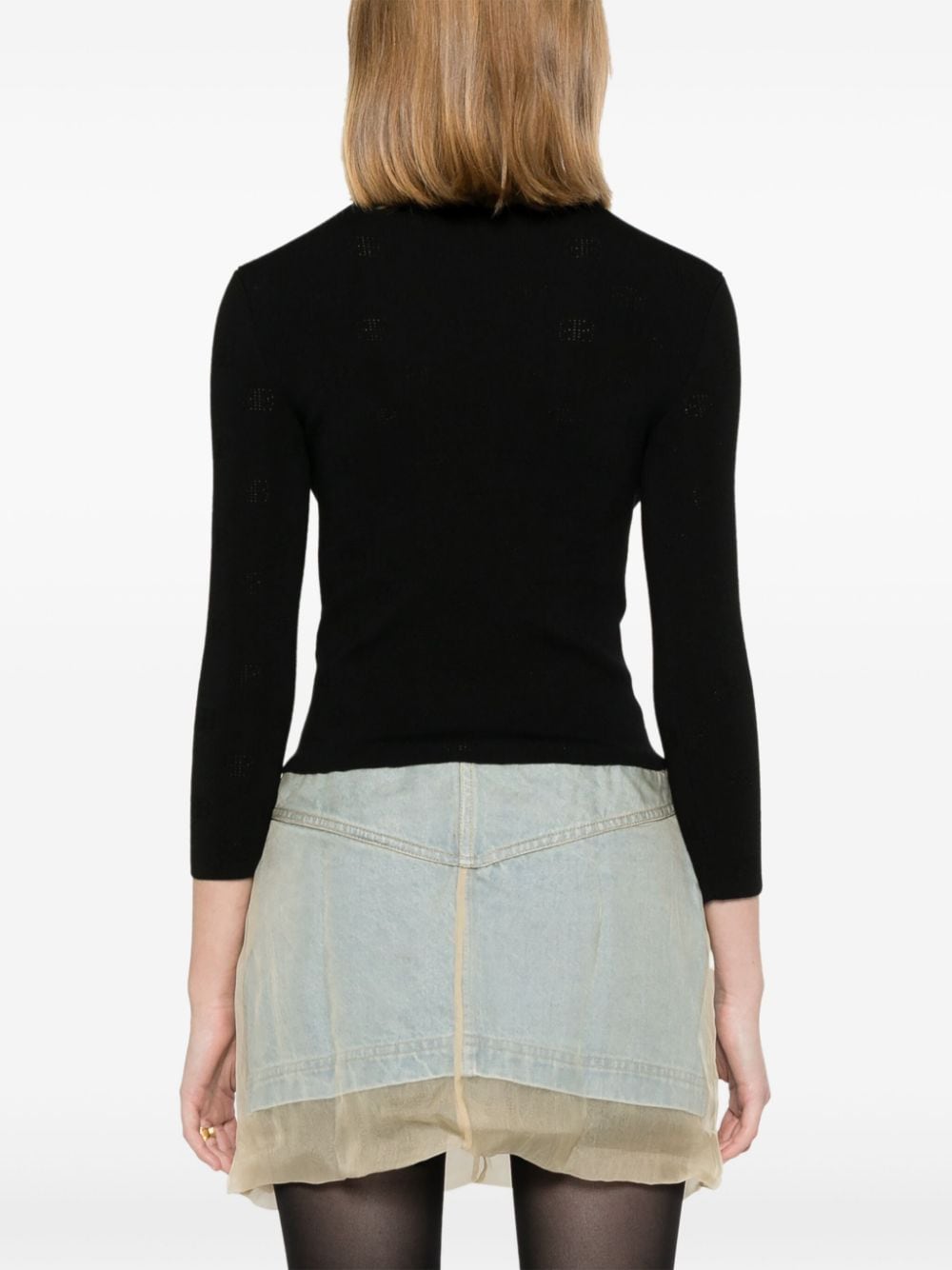 Open-knit wool top