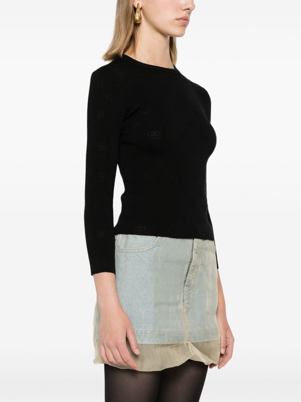 Open-knit wool top