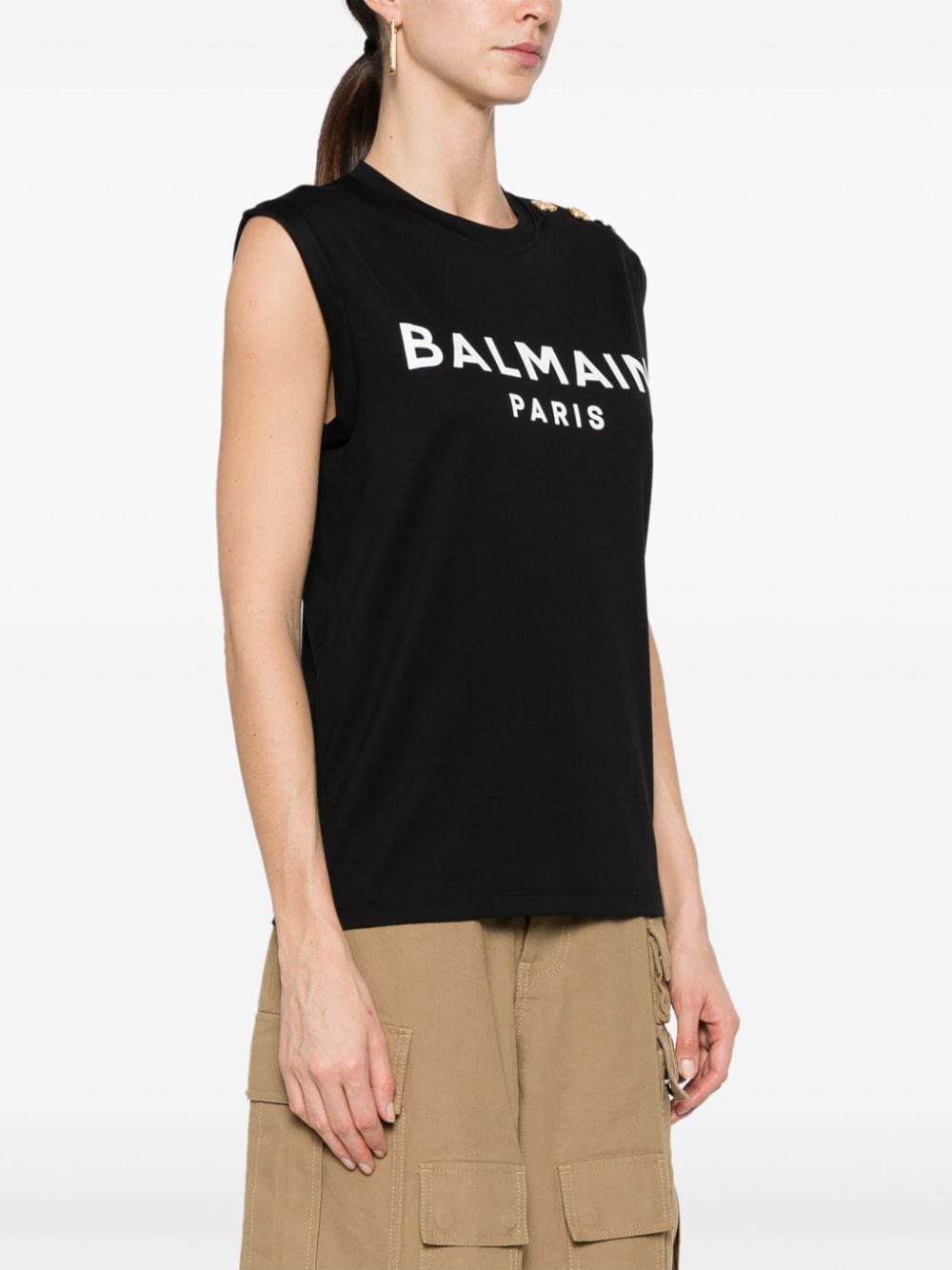 Logo organic cotton tank top