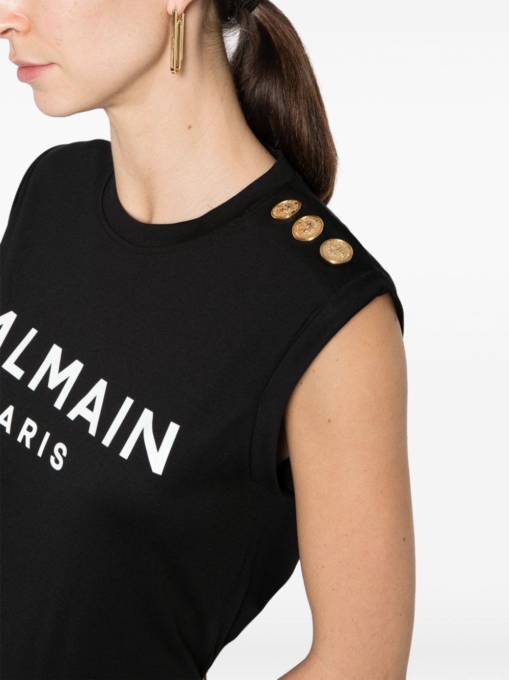 Logo organic cotton tank top