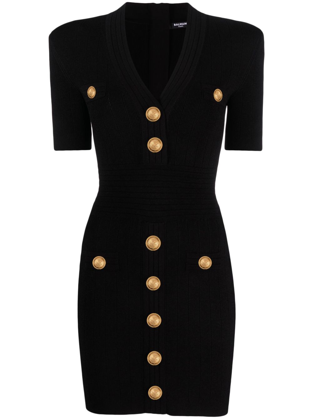 Knitted v-necked dress